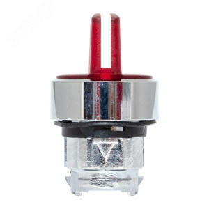 Исполнительный механизм переключателя ХB4 красный на 3 положения возвратный без фиксации, с подсветкой с короткой ручкой PROxima XB4BD3L-R