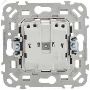 FLITE Розетка с заземлением с защитными шторками безвинтовое крепление 16А РСш11-1-ФлБ белый IEK FI-R14-16-1-K01