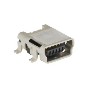 UX60-MB-5ST, Разъем Mini USB 2.0 тип B для поверхностного монтажа угловой