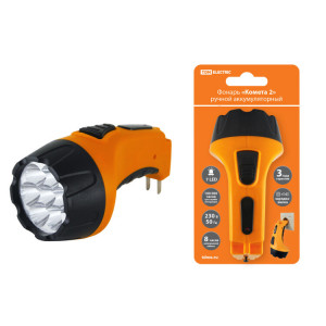 Фонарь «Комета 2» ручной аккумуляторный, 7 светодиодов, 0,8Ач 230В вилка, SQ0350-0040