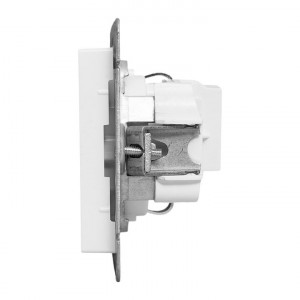 Механизм розетки, 16А, с заземлением, без шторок, белый Эпика EKF UP1-SOW-110