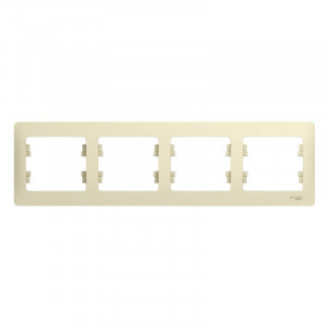 Рамка 4-м Glossa горизонт. беж. SE GSL000204