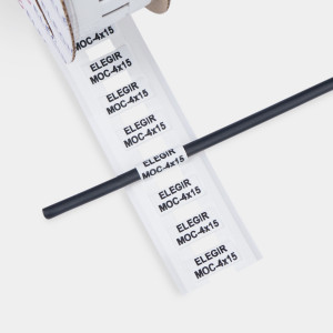 Маркер овальный MOC-4-15-W белый (уп. 550 шт.), Маркер овальный (поливинилхлоридный кембрик), для маркировки и изоляции проводов и кабелей, длина 15 мм, диаметр провода: 4 мм, цвет белый, для принтера: RT200, RT230, в упаковке 550 маркеров