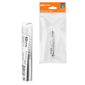 Припой ПОС 61, проволока, ГОСТ 21931-76, 0,8 мм, 10 г, колба, серия "Алмаз" SQ1025-1604