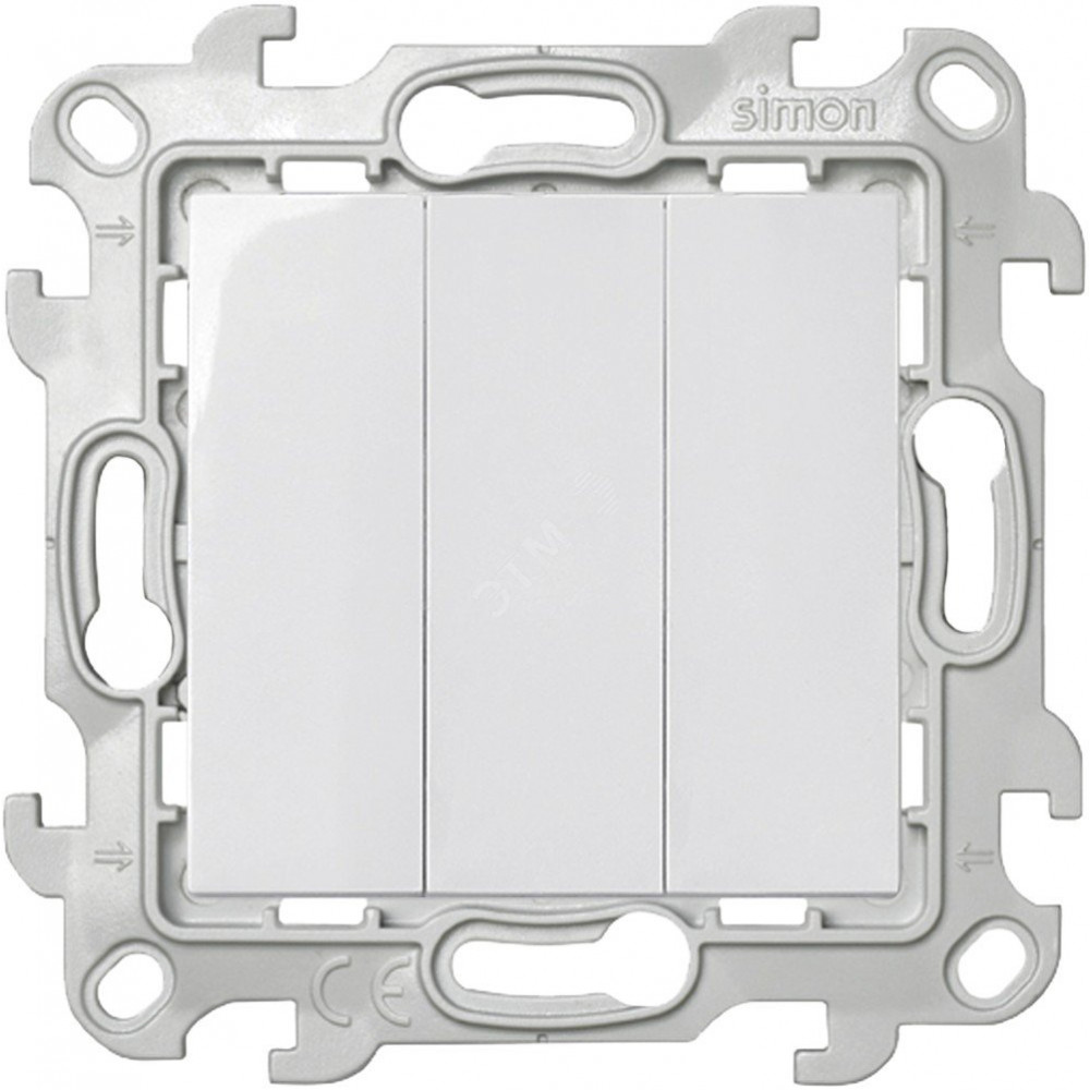 Изображение товара Выключатель 3-кл. 1п 2мод. IP20 белый Simon 2450391-030