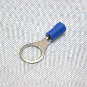 RV2-10  Blue, наконечник кабельный кольцевой с изоляцией d=10.5мм, сеч. пров.1.5-2.5мм2