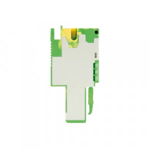 Разъем для клемм WBF 2,5 1/M/SL, Разъем штекерный с пружинным зажимом, для клемм WKFN 2,5 F/P/F, средняя часть, цвет: жело-зеленый