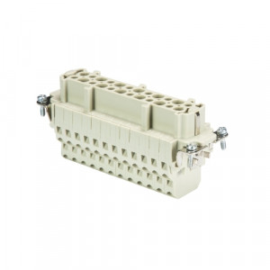 Розеточная контактная вставка BAS BUM 24 2,5 50 AG, Розеточная контактная вставка, двойная пружинная фиксация, 24 полюса + PE, типоразмер 24B, 500V, 16A, сечение обслуживаемых проводников 0,14-2,5 мм кв, тип покрытия контактов: серебро,