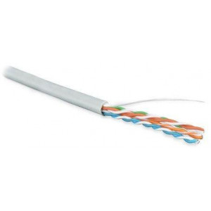 Кабель витая пара U/UTP кат.5E 4х2х24AWG solid PVC UUTP4-C5E-S24-IN-PVC-GY-305 сер. (м) 41903