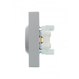 Розетка 2-м СП VESNA с заземл. со шторками ПБТ платина 742-3500-178B