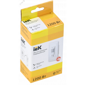 Детектор движения ДД 028 1200Вт угол обз. 140град. дальн. 9м IP20 бел. LDD12-028-1200-001