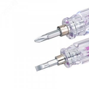 Отвертка двухсторонняя 40мм PH2/SL6mm, Комбинированная, прозрачная рукоятка