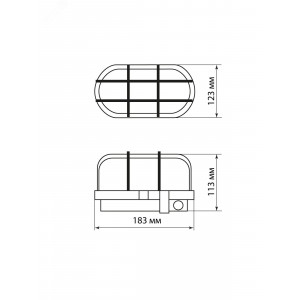 Светильник НБП 02-60-004.03У ("Евро" корпус и защитная сетка, черный) SQ0312-0002