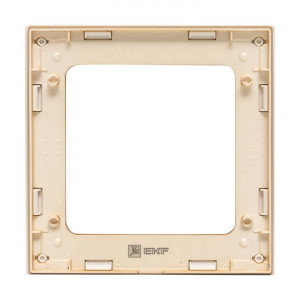 Стокгольм Рамка 1-местная белая с линией цвета шампань PROxima EYM-G-302-10