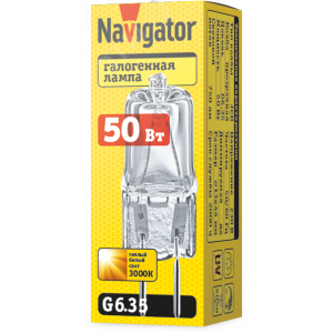 Лампа галогенная КГМ 50вт 220в G6.35 капсульная 13933