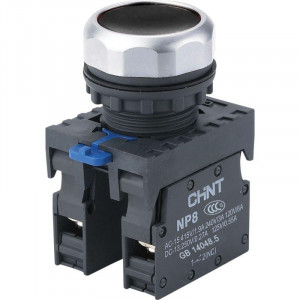 Кнопка управления NP8-11BN/2 без подсветки черн. 1НО+1НЗ IP65 667112