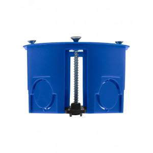 Установочная коробка СП D68х45мм, саморезы, пл. лапки, синяя, IP20, SQ1403-0001