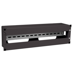 Панель электрораспределительная 3U с DIN-рейкой черная EDP05-3U22M