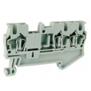 Проходная клемма UJ5-2.5/1X2E, Проходная клемма, 3 точки подключения, тип фиксации провода: пружинный, номинальное сечение: 2,5 мм кв., 28A, 800V, ширина: 5,2 мм, цвет: серый, тип монтажа: DIN35, стандарт GB/T14048.1,