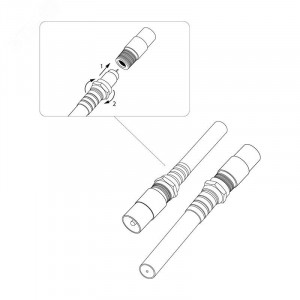 Переходник гнездо F-штекер TV 05-4303