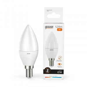 Лампа светодиодная Elementary 8Вт свеча 3000К тепл. бел. E14 520лм 33118