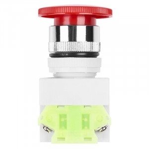 A22-A Emergency, Выключатель-кнопка 380V 10А ON-ON d22 с фиксацией, красная (Y090-11ZS)