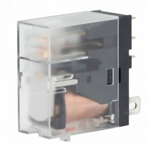 Реле миниатюрное промышленное, 1CO, ком. ток 12А, AgSnO, напряжение230V AC, опция: светодиод IR-230AC-1CO