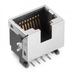 615108150221R, Модульные соединители / соединители Ethernet WR-MJ THR Horiz 8P8C Black