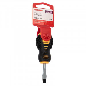 Отвертка шлицевая SL6х40мм, двухкомпонентная рукоятка 12-4725