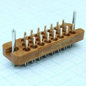 РП10-22 Л вилка, Соединитель  низкочастотный, прямоугольный, внутреннего монтажа