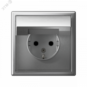 Розетка ArtGallery 16А IP20 с заземл. защ. шторки с крышкой механизм алюм. SE GAL000346