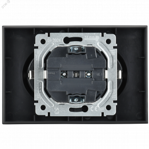 Розетка 2-м СП BRITE РС12-3-БрГ 16А в сборе с заземл. без защ. шторок графит BR-R21-16-K53-F