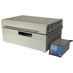 Печь конвекционного оплавления Магистр-ПКО-02, предназначена для пайки печатных плат в условиях единичного и мелкосерийного производства, а также пайки опытных образцов. Максимальный размер платы 320х230мм