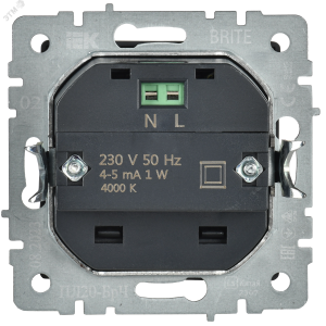 Подсветка светодиодная BRITE встраив. ПЛ20-БрЧ черн. BR-FL20-K02