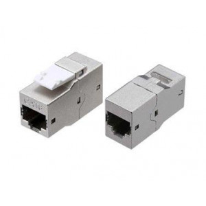 Адаптер проходной (coupler) Keystone Jack RJ45 (8P8C) кат.6 4 пары экранир. CA2-KJ-C6-SH-BK черн. 444916