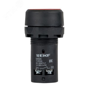 Кнопка SW2C-11 возвратная кр. NO+NC sw2c-11s-r