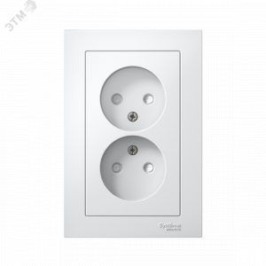 Розетка 2-м СП AtlasDesign 16А IP20 без заземл. защ. шторки в сборе бел. SE ATN000122