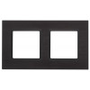 14-5202-05 Рамка на 2 поста, металл, Elegance, чёрный+антр (5/50/1200) Б0034549