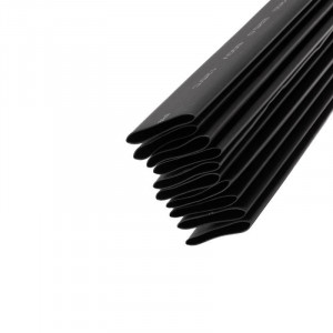 Трубка термоусадочная ТУТ нг 25,0/12,5 черная, термоусаживаемая трубка в метровой нарезке, не поддерживает горение