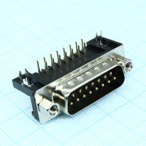 KLS1-215-15-M-B-(M+Z), Вилка 15 pin на плату, шаг 2.77мм