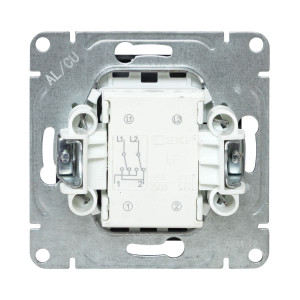 Механизм выключателя, одноклавишный, перекр-стный, мокко Эпика EKF UP1-SWM-12