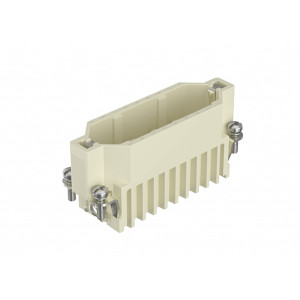 Вилочная контактная вставка HD-025-MC, Вилочная контактная вставка, обжимная фиксация, 25 полюсов + PE, типоразмер 16A, 250V, 10A, (обжимные контакты поставляются отдельно)