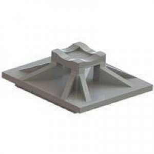 MFTH-2-01A-RT-M, Кабельные хомуты Cbl Tie Hldr,Adh Mnt,Nat,.50 in Sq, Cbl Tie Hldr,Adh Mnt,Natural,1K/Bag