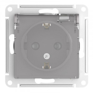 Розетка AtlasDesign Aqua 16А IP44 с заземл. защ. шторки с прозр. крышкой механизм алюм. SE ATN440346
