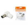 Штекер TV антенный угл. белый без пайки, инд. упаковка SQ1809-0010