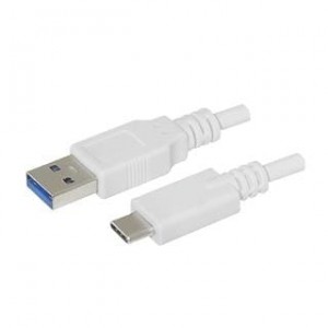 CBLT-UA-UC-1WT, Кабели USB / Кабели IEEE 1394 Cable, 1000 mm, USB type A to USB C, 5V/1A, 5 Gbps, 28 AWG, TPE, White