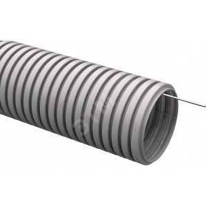 ELASTA Труба гофр. тяжелая ПВХ d=25мм с зондом (50м) EA-TG23-121-025-050-K41