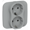 Изображение товара Розетка 2-местная с заземлением и защитными шторками IEK FLITE