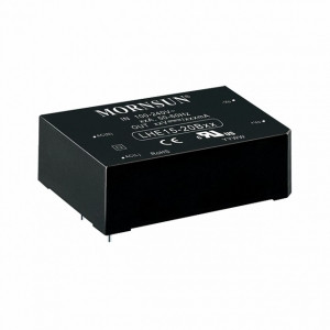 LHE15-20B24, Преобразователь AC/DC 15 Вт, выход 24 В/0,85 А, вход 85-264 VAC, DIP корпус на плату
