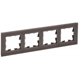 Рамка 4-м BRITE РУ-4-2-БрТБ стекло темн. бронза BR-M42-G-K45